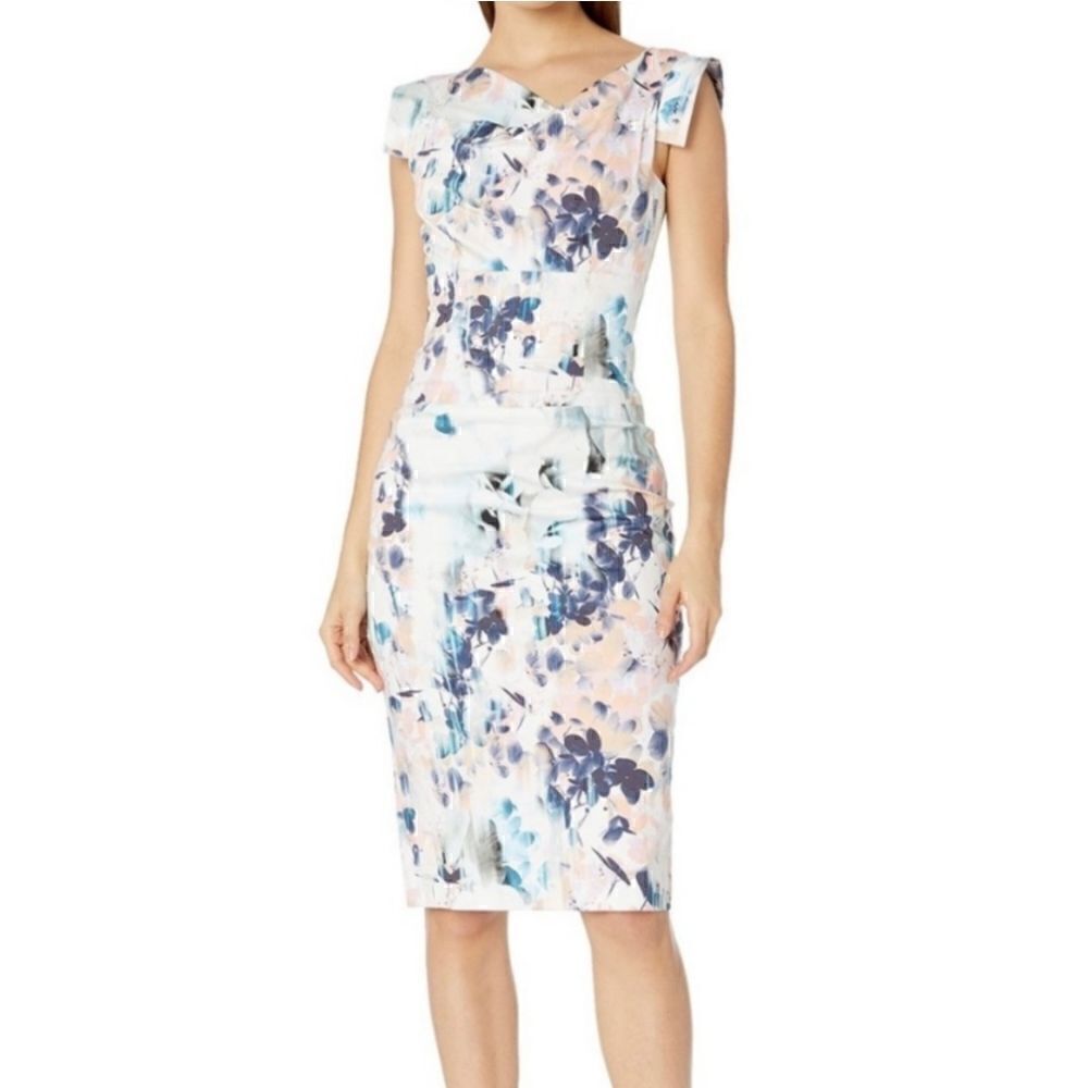 Black Halo Jackie O Dress Pastel Floral Size 4
